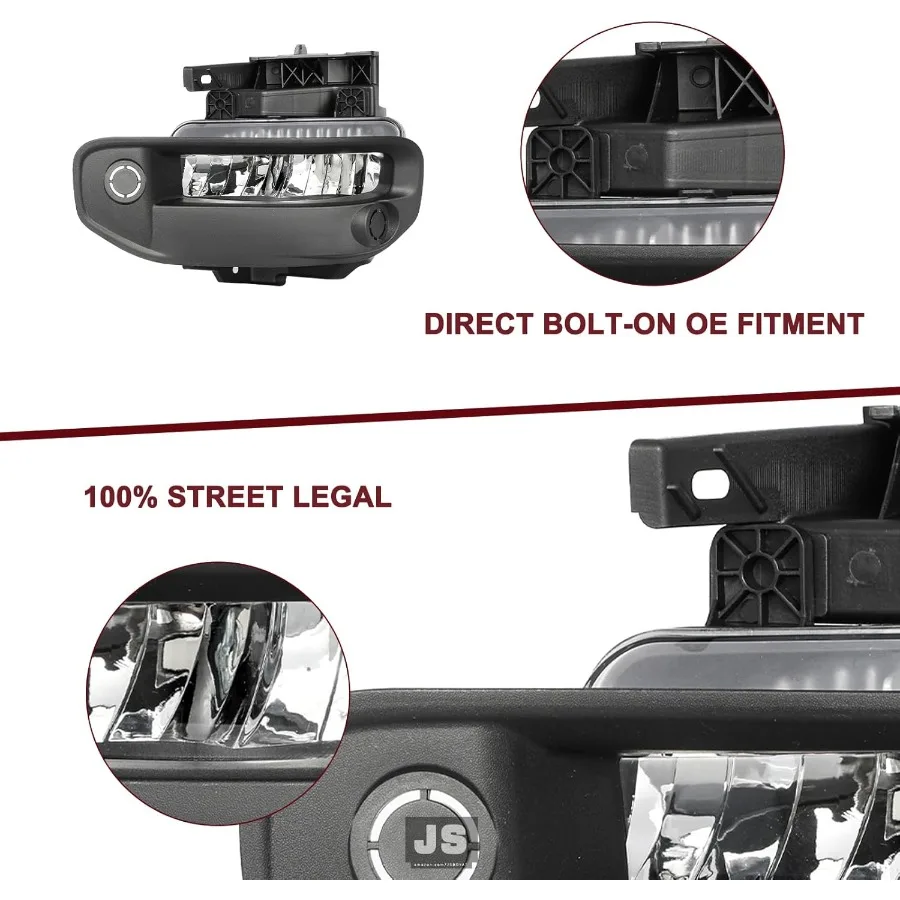 أضواء الضباب LED ل دودج رام 1500 20192024 استبدال مصباح الضباب الأمامي مع قوس ومجموعة الأسلاك عالية السطوع المزدوج العلوي #4
