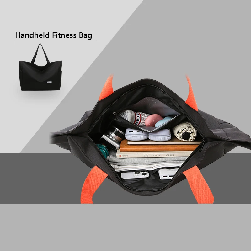 1 قطعة حقيبة حمل رياضية نسائية مقاومة للماء مع جيب جاف/رطب للسفر والعمل والتسوق والتمارين الرياضية والتخزين المنظم