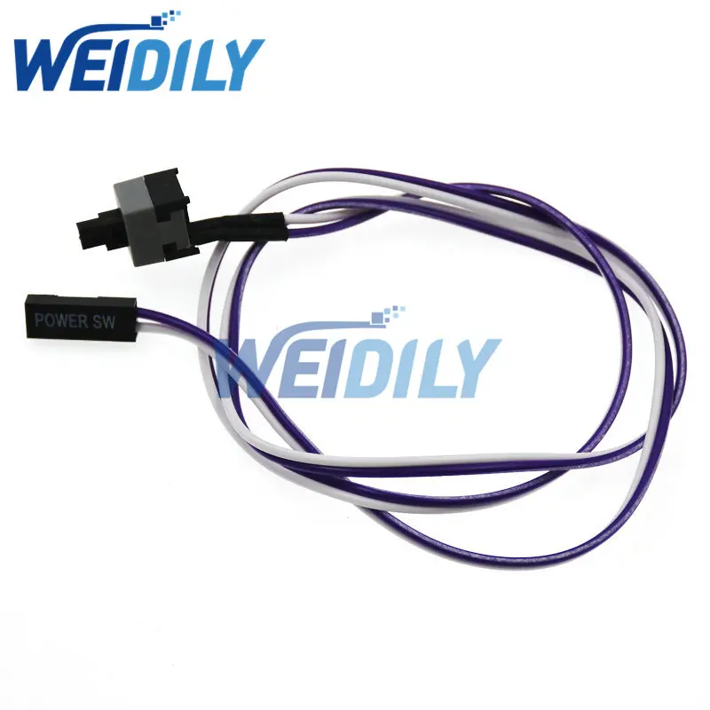 5PCS PC Power Momentary Push Button Switch Connector Cable Reset Line Length 50cm