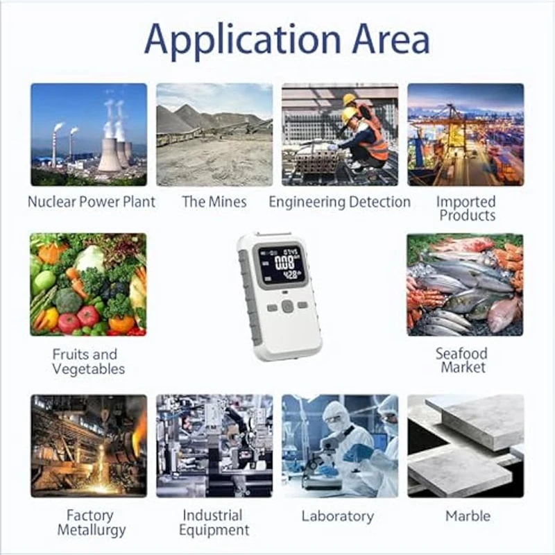 Nuclear Radiation Detector - Radiation Dosimeter With LCD Display,Beta Gamma X-Ray Rechargeable Radiation Monitor Meter Durable