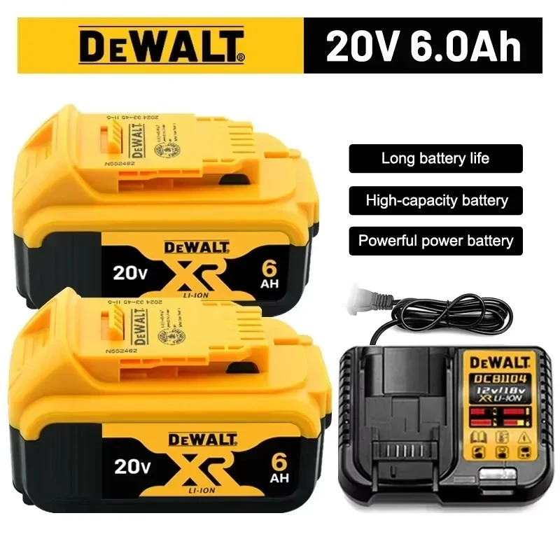 New 20V 6.0Ah MAX 18650 Battery Power Tool Replacement DeWalt DCG406 DCD887 DCF880 DCF860 DCF922 20V