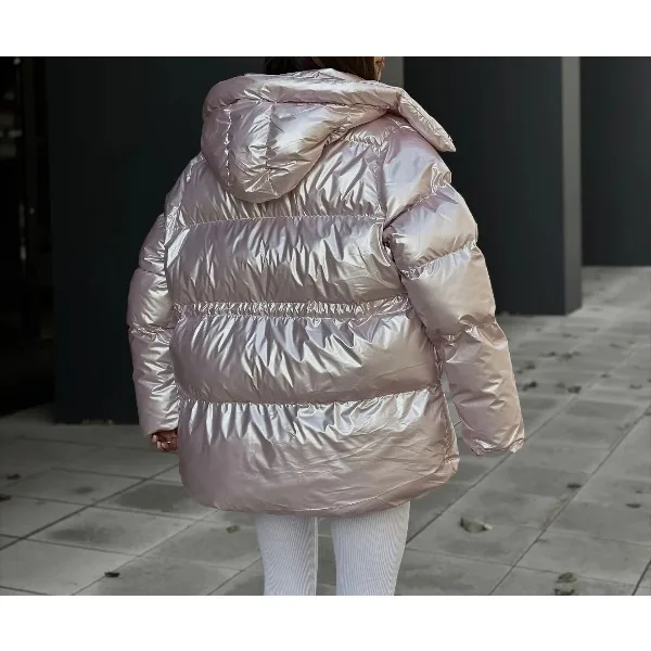 Warm Coats for Women 2025 Winter New Outer Wear Loose Zipper Pocket Leisure Fashion Loose Korean Simple Long Sleeves Hooded