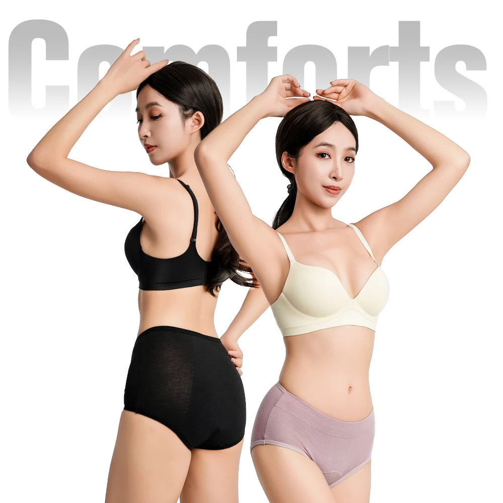 2024 Women Underwear Menstrual Period Pants Cotton Physiological Briefs Leak Proof Medium High Waist Plus Size Pants XL-6XL