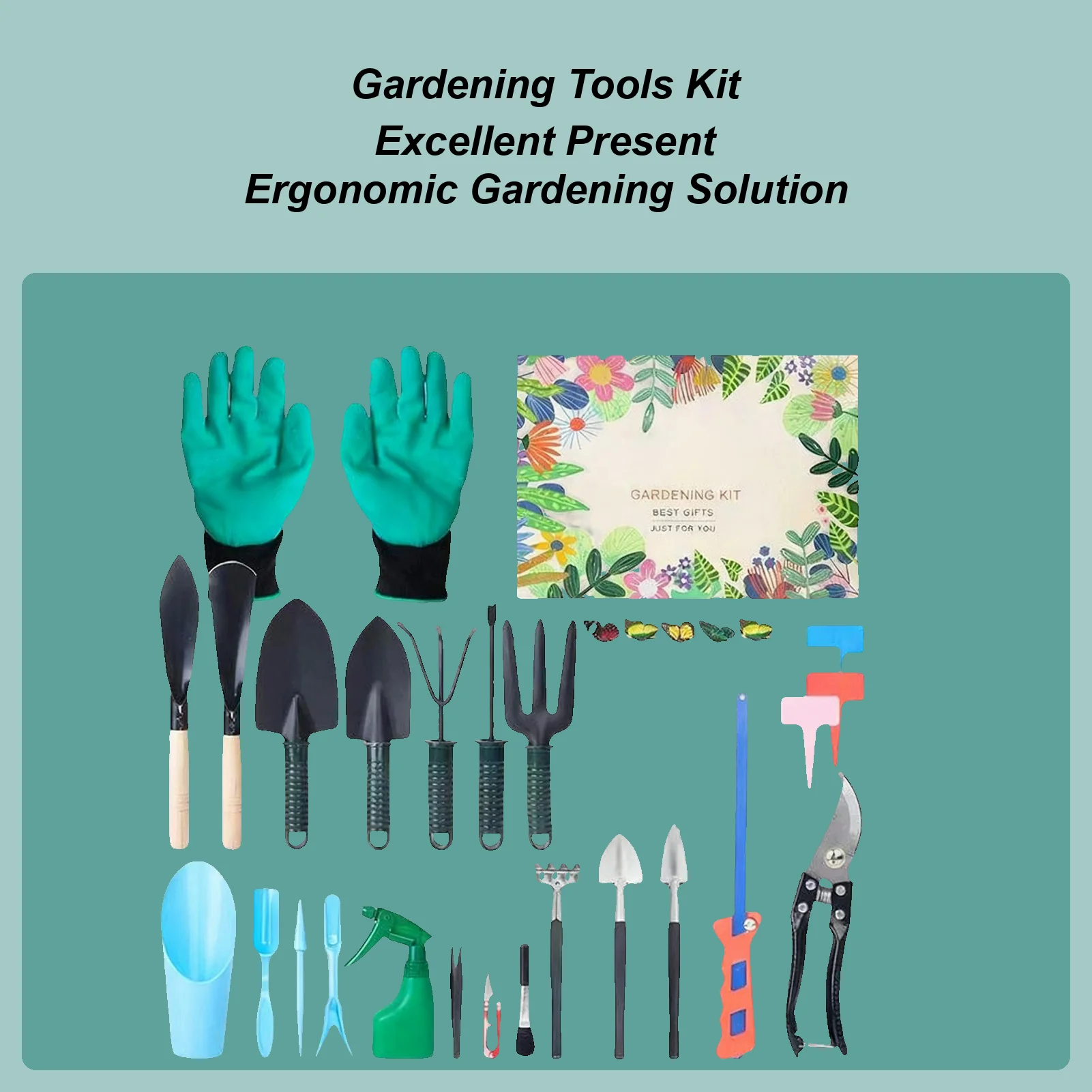 Christmas Countdown Advent Calendar Gardening Supplies Plant Transplanting Tools for Watering Planting Outdoor Yard Pathway