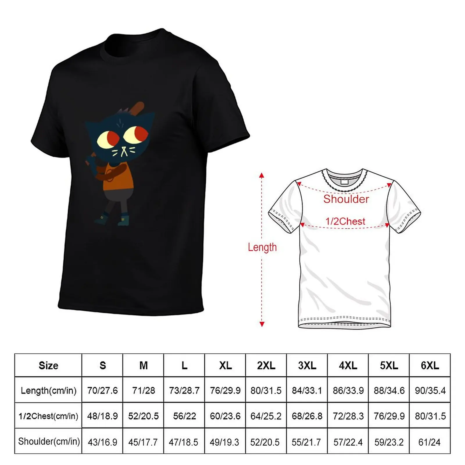 Night in the Woods - Mae Borowski with a baseball bat T-Shirt Simple Casual Short Sleeve Tee