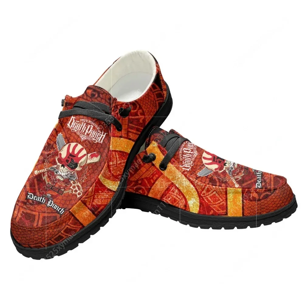 

Повседневная обувь Five Finger Death Punch Band, мужская и женская обувь на плоской подошве, дышащая легкая обувь для улицы, обувь для пар, изготовленная на заказ
