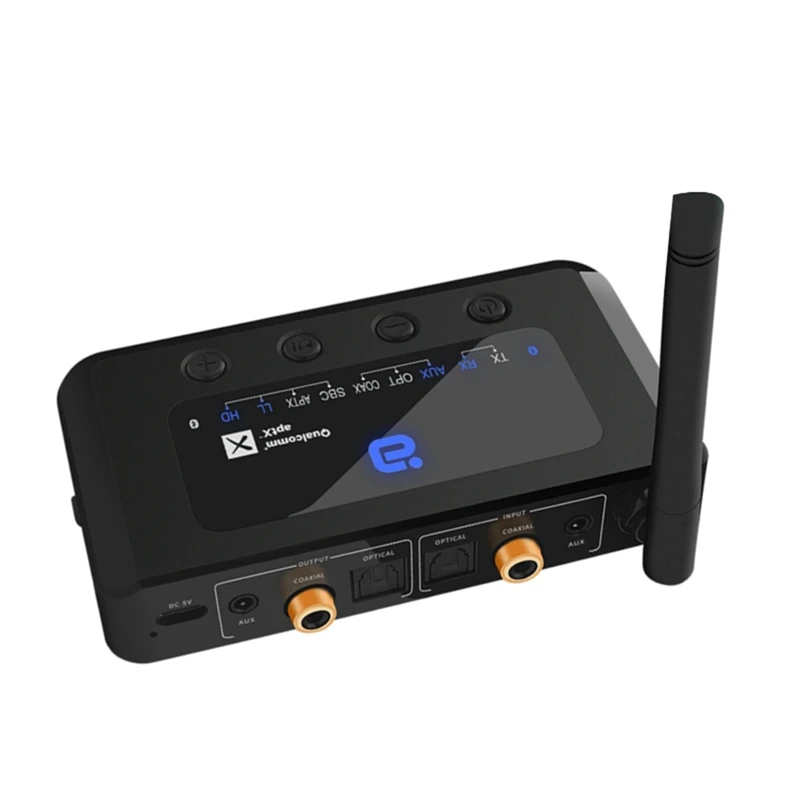 Bluetooth 5.2 Audio Transmitter Receiver 2 In 1 Aptx Adaptive With Optical, Coaxial, AUX 3.5M Bypass-AU47