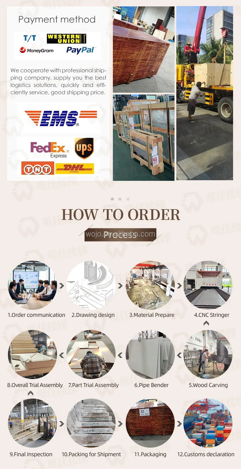 Maatwerk Directe verkoop Op maat gemaakte vloertrappen voor binnen Moderne meerlaagse massief houten loopvlakken met duurzame stalen en glazen trappen