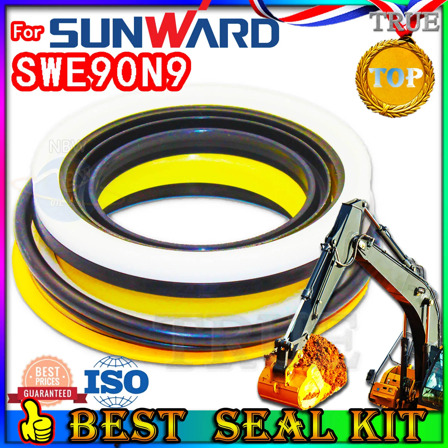 

For Sunward SWE90N9 Oil Seal Repair Kit Boom Arm Bucket Excavator Hydraulic Cylinder Best Reliable Mend proof Center Swivel Foot