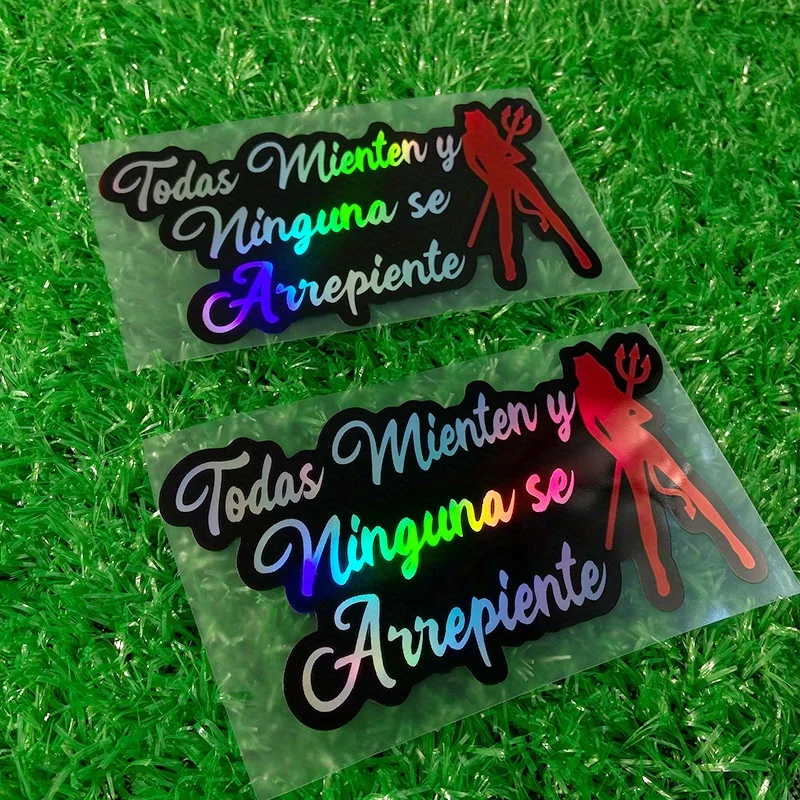 

Виниловые наклейки на окна, забавные испанские мем-стикеры, лазерные наклейки для мотоциклов, водонепроницаемые, для топливного бака мотоцикла, декор для скутера, автомобиля