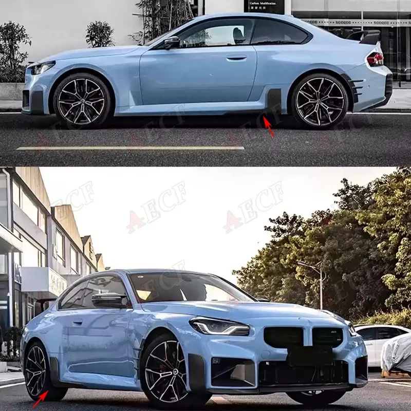

Car Rear Bumper Lip Splitter For BMW G87 M2 M2C 2022+ Dry Carbon Fiber Side Canards Apron Air Vent Trim Auto Parts Body Kits