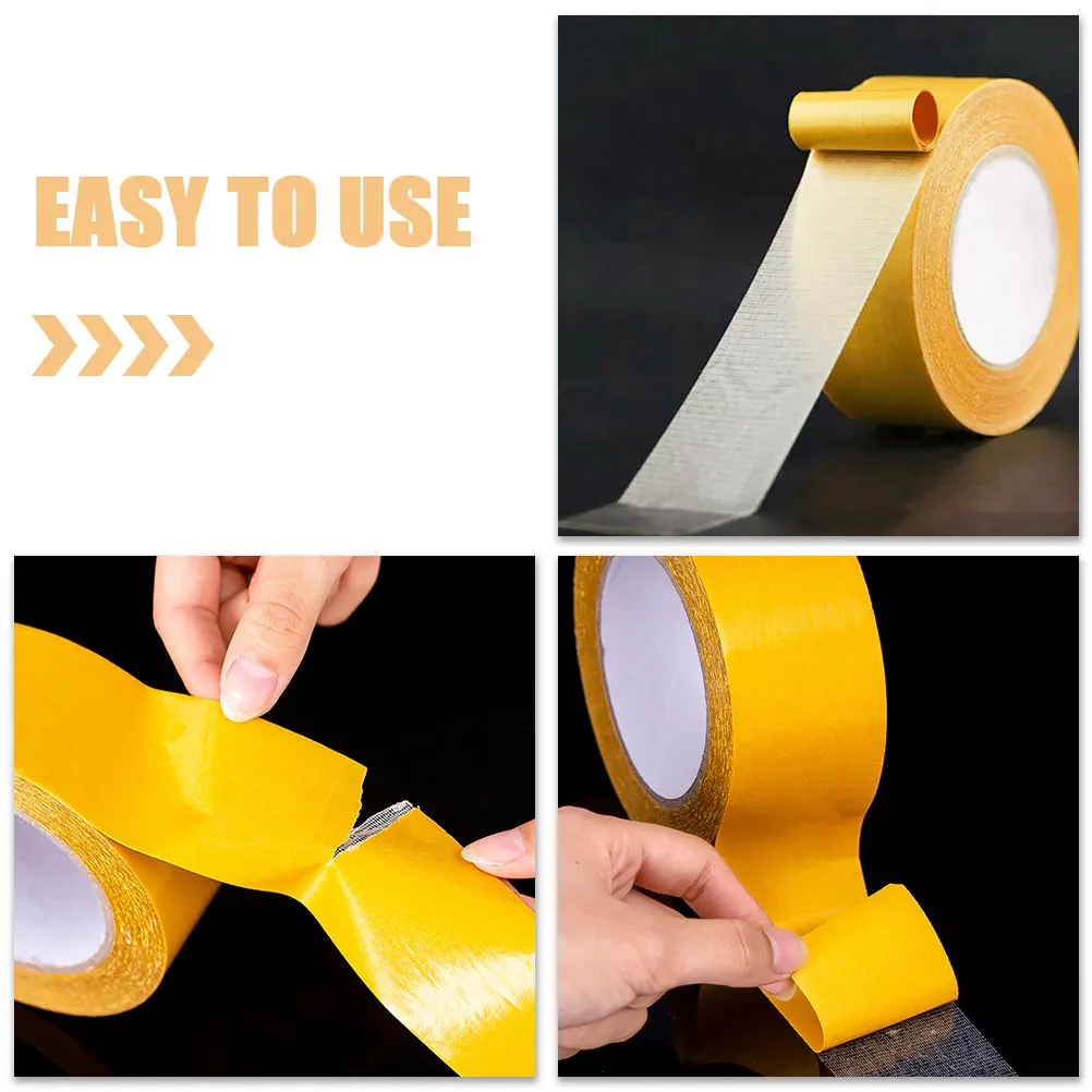 1 قطعة 1 لفة مزدوجة الوجهين السجاد الشريط الثقيلة مقاوم للماء شبكة الألياف الزجاجية للسجاد Diy بها بنفسك تصاعد شريط لاصق ذاتي مكتب المنزل