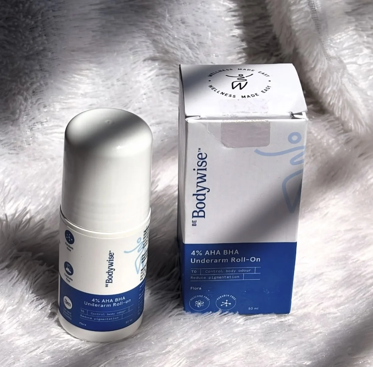 

Дезодорант-антиперспирант Be Bodywise 50 мл: контроль запаха тела, уменьшение гиперпигментации, 4% AHA BHA, шарики для подмышек, уход за телом