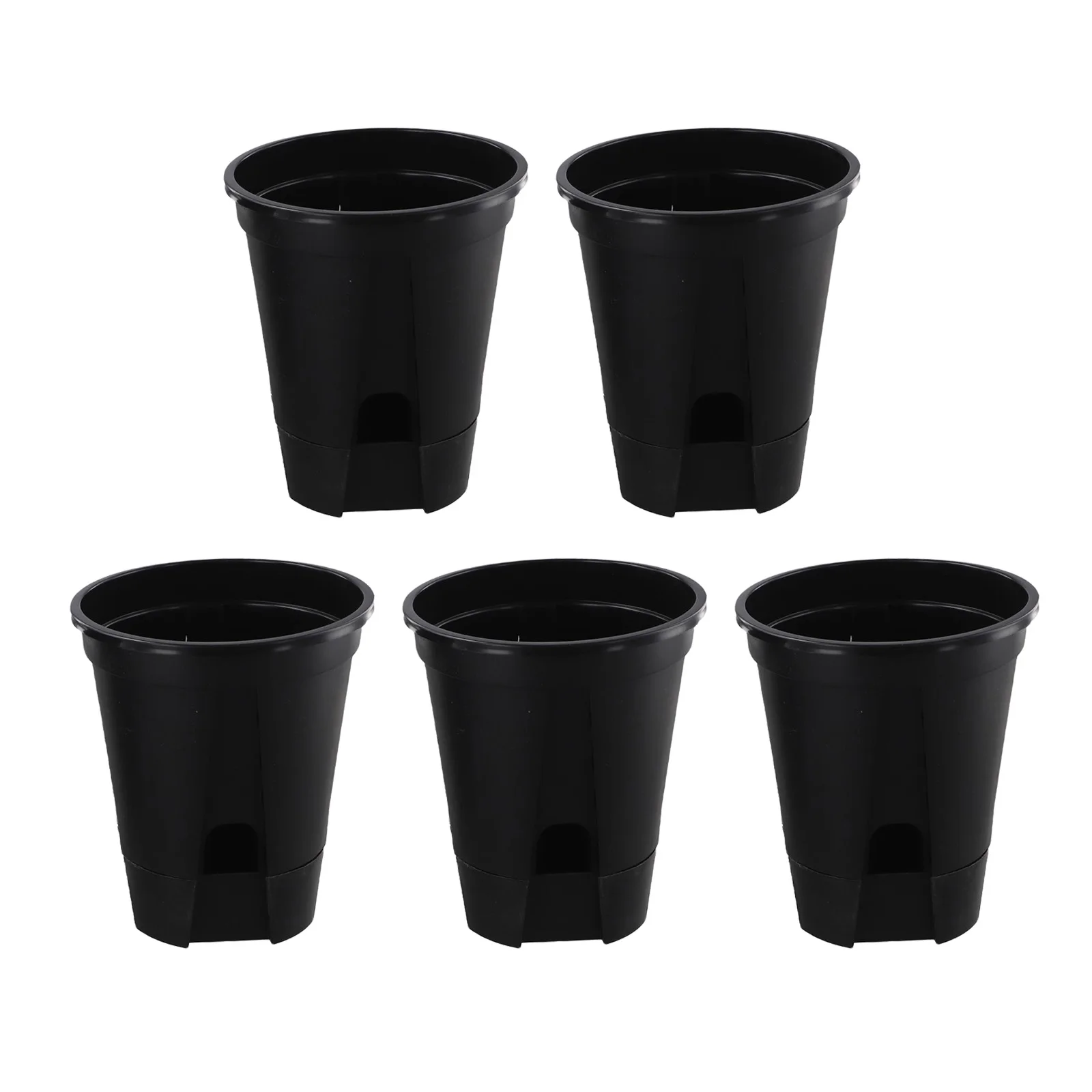 Flower Pot Set (5pcs) Designed with Strategic Drainage Features to Healthy Plant Development For indoors and Outdoors