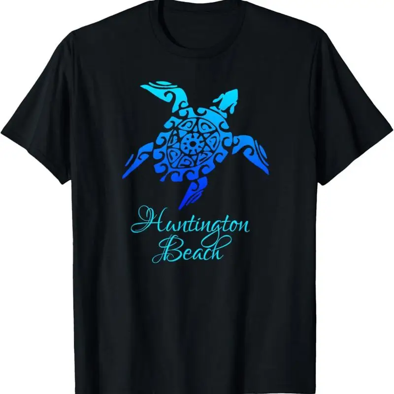

Huntington Beach California Vintage Retro Tribal Sea Turtle T Shirt