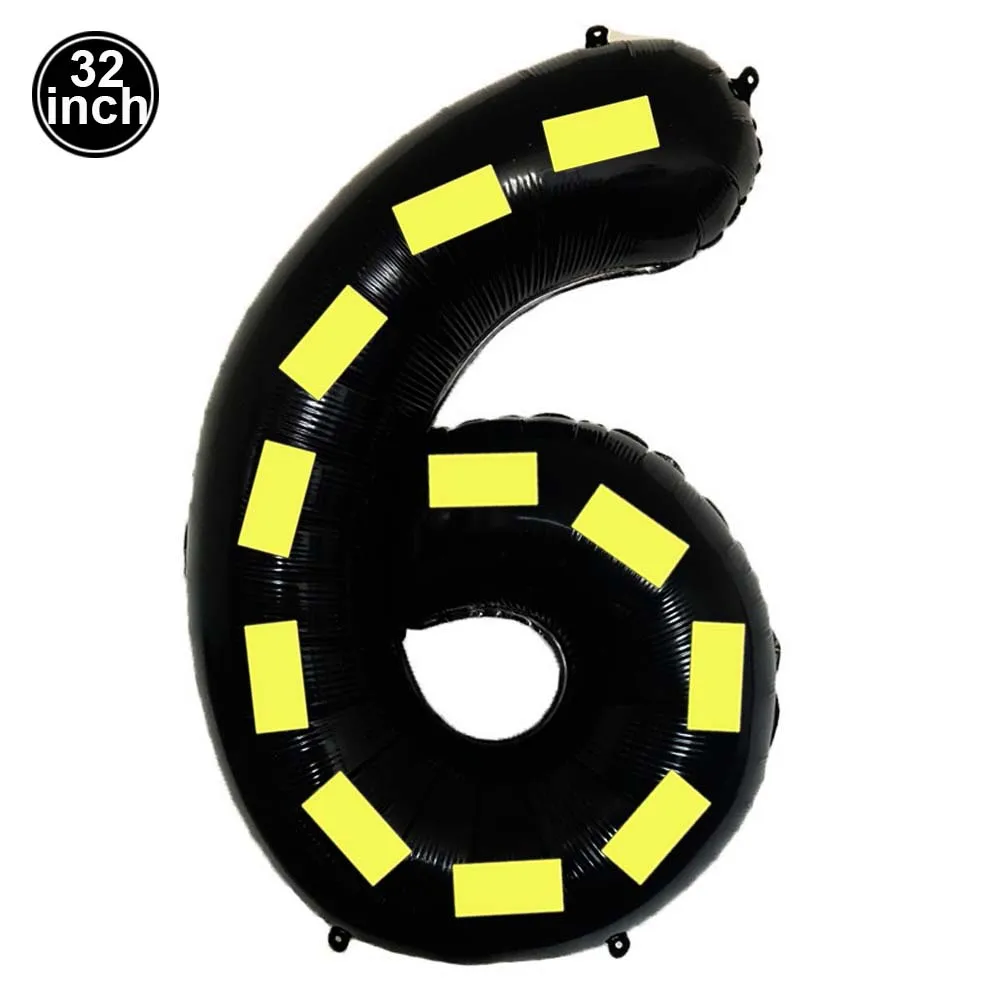 Bau 4D Folienballons 12 Zoll Baggerhelm Warnung Bedruckte Latexballons Bau Geburtstag Party Dekorationen