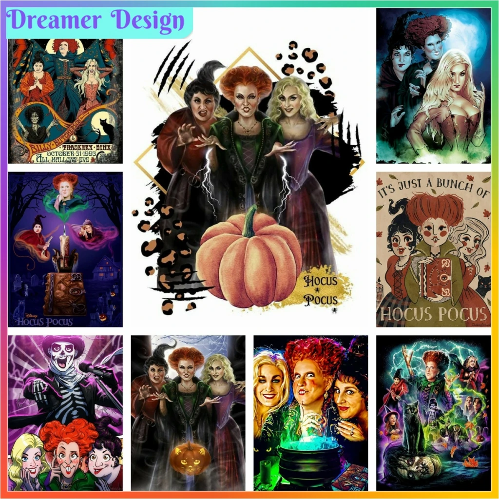 

Алмазная живопись 5D «Hocus Pocus», рисунок «сделай сам», распродажа, Набор для вышивки крестиком, мозаика, украшение для дома, подарок