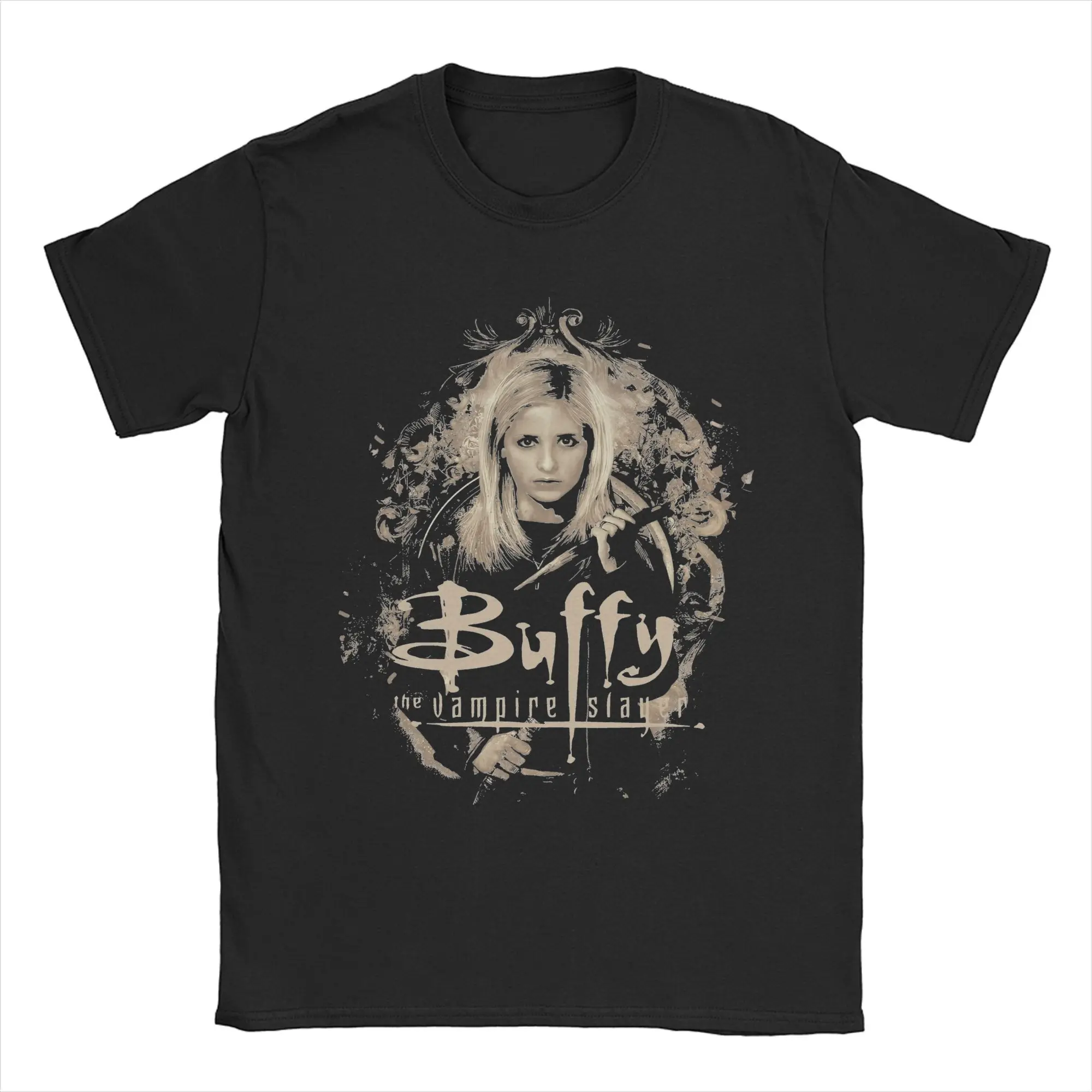 Buffys The Vampires Slayers T Shirt Men 100% Cotton Casual T-Shirt Crew Neck  Tees Short Sleeve Clothes Printed