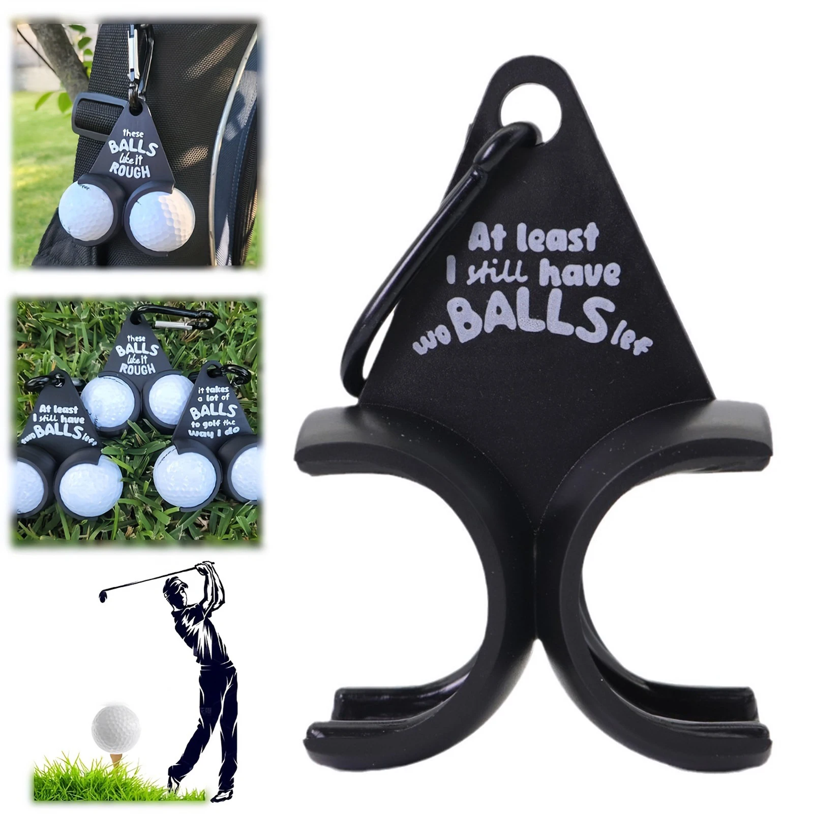 

3D Printed Golf Ball Holder Funny Golf Accessory Clip On Tee Bag Belt For Men Portable Training Gift