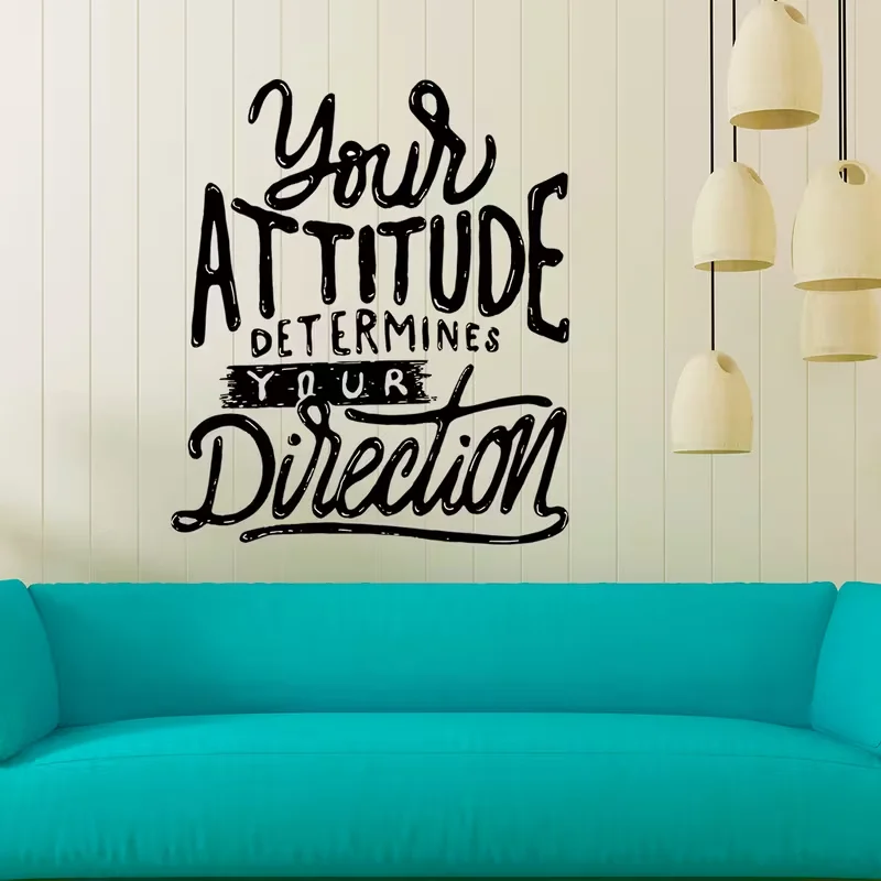 1 Set of Motivational Wall Stickers, Attitude-Themed English Slogan Decoration Stickers, Self-Adhesive And Detachable PVC Materi