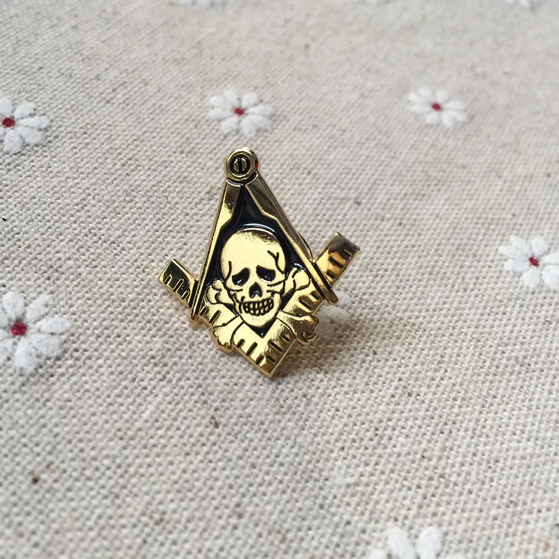 50pcs Skeleton Metal Badge 3rd Degree Lapel Pins Harim Abiff Widow's Son