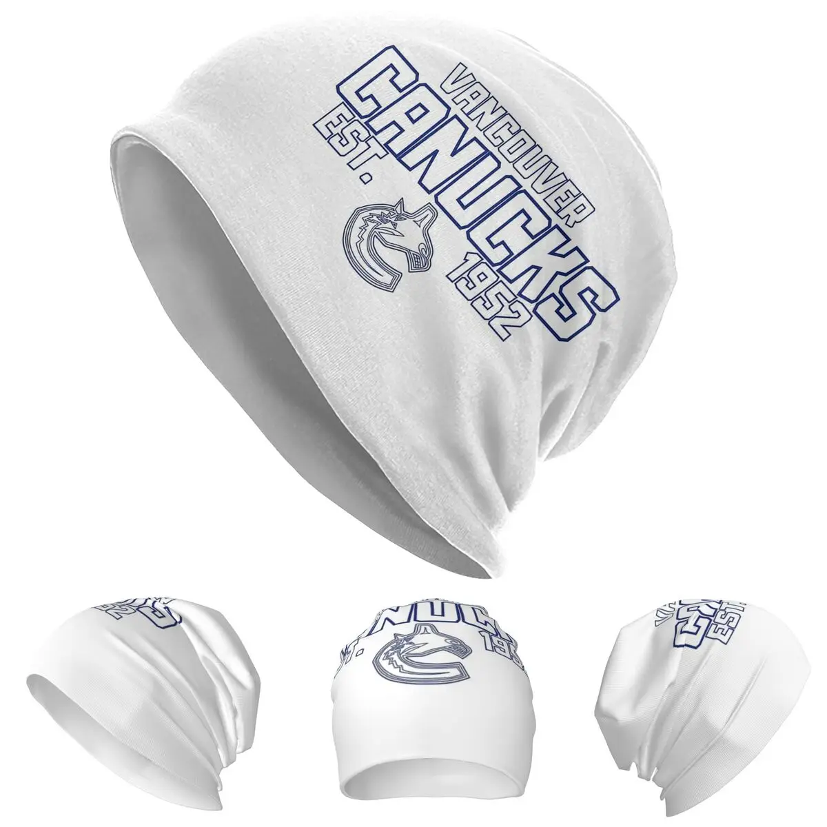 

Vancouver Canucks Hockey Canada Skullies Beanies Hats Warm Autumn Winter Outdoor Cap Knitted Bonnet Caps for Unisex Adult