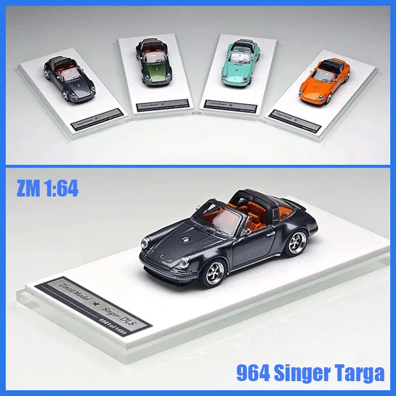 ZM Zincit 1: 64 Scale 964 Singer Targa Alloy Car Model Ornament Souvenir Display Collection Hobby Gift