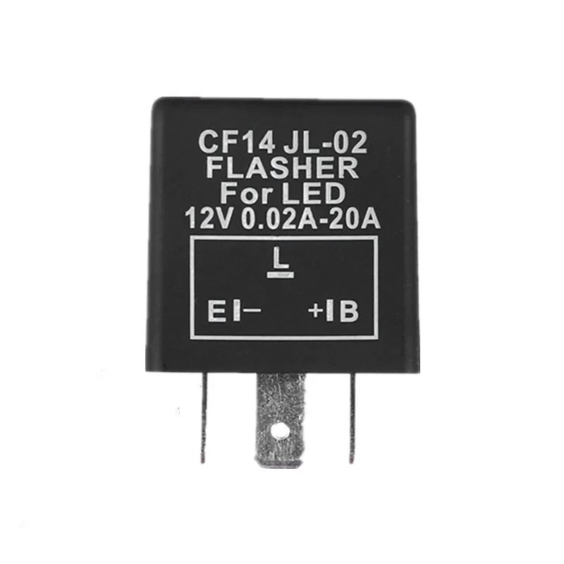 12V 3 Pin CF13 CF14 JL-02 Electronic Car Flasher Relay to Fix LED Light Turn Signal Hyper Flash Blinking Light