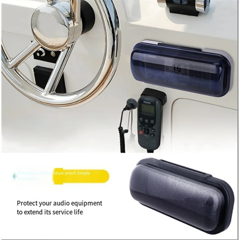 

Универсальный морской водонепроницаемый стерео чехол, корпус радиоприемника для лодки, откидная защитная лицевая панель из АБС-пластика для большинства головных блоков