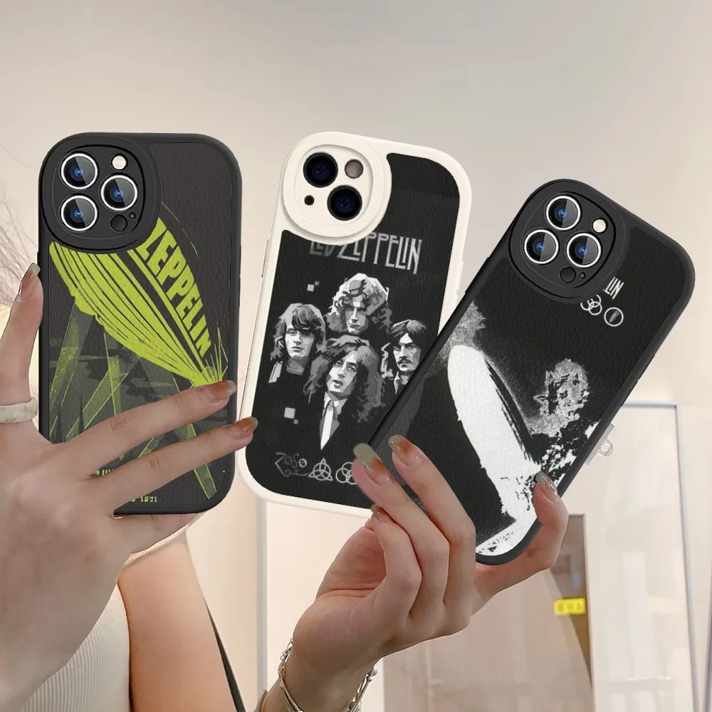 Cool L-Led Band Z-Zeppelin Phone Case Hard Leather For iPhone 14 13 12 Mini 11 14 Pro Max Xs X Xr 7 8 Plus Fundas