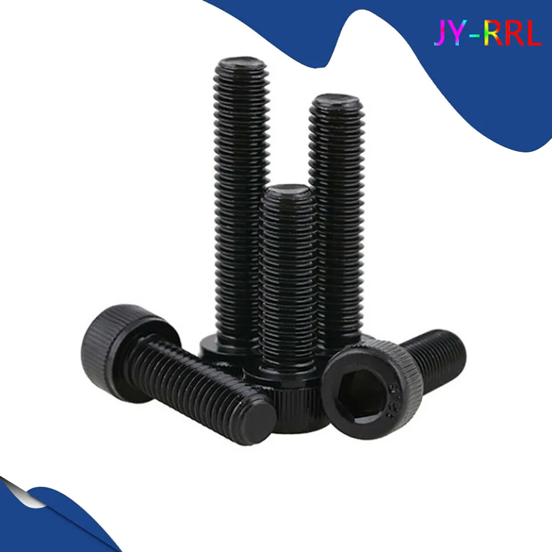 M5-M12 Black Left Threaded Hex Hexagon Socket Cap Screws Reverse Left Tooth Thread Allen Bolts Grade 12.9 Carbon Steel