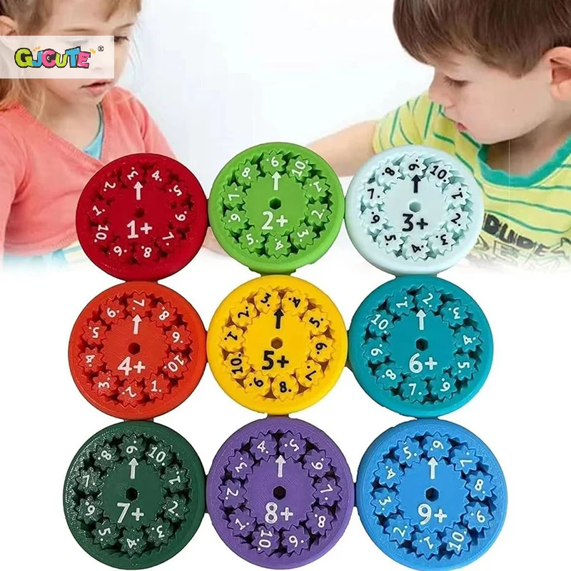 

1/9Pcs Math Operations Decompression Games Math Fidget Spinners Fingertip Math Puzzle Toys Desktop Math Multiplication Games