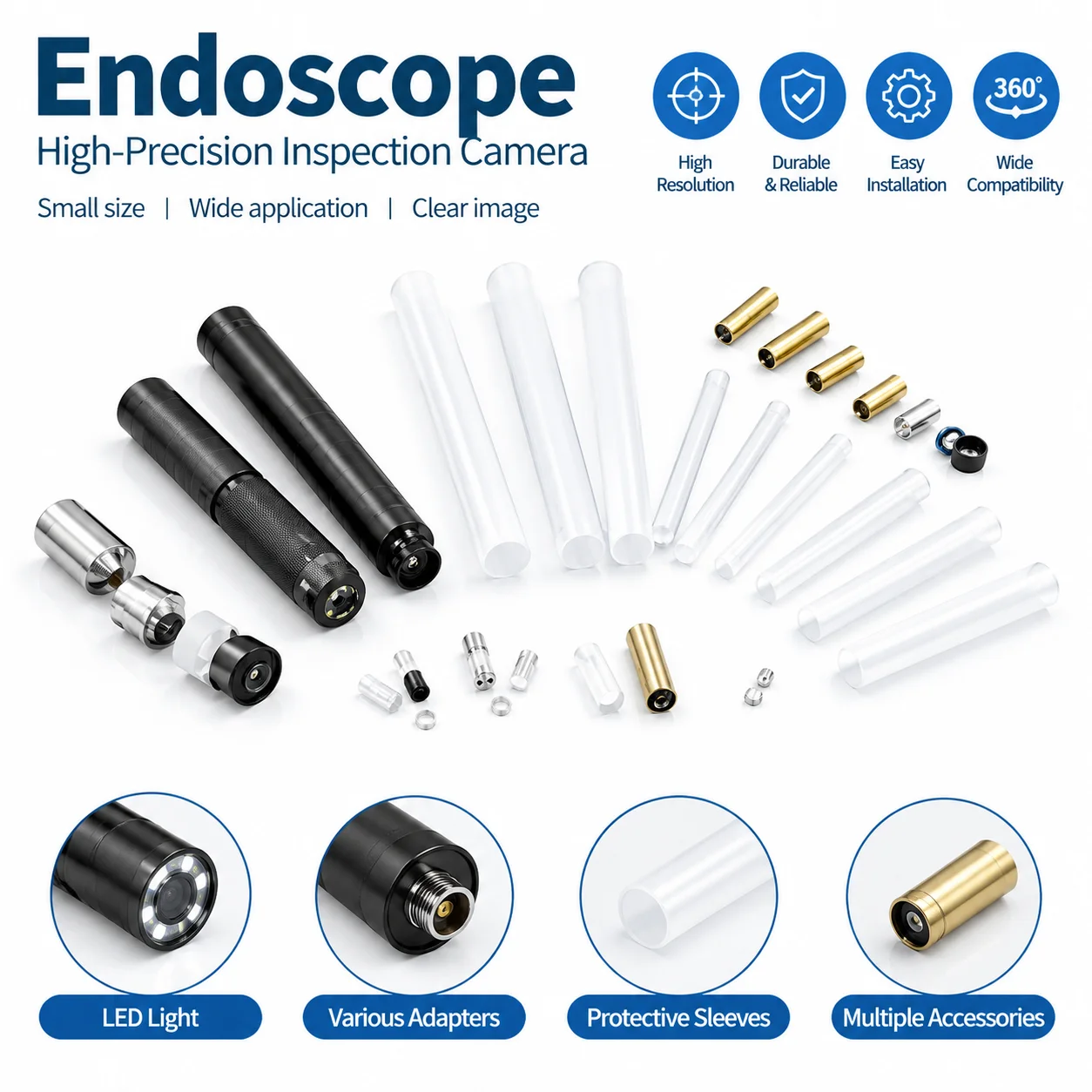Medical equipment Endoscopic Laparorod Mirror Processing Cylindrical Lens Optical Glass Cylindrical Mirror D2.78*27mm