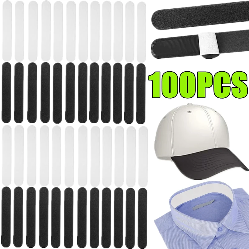 New 100-10PCS Disposable Sweat-absorbing Liner Pads Hat Anti-dirt Belt Cap Size Reducer Sticker Neck Sweat Absorbing Strips Pads