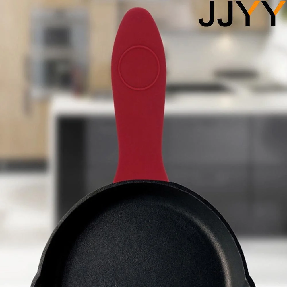 JJYY Pot Holder Handle Anti Slip High Temperature Resistance Potholder Silicone Skillets Grip Cover Anti-scald Kitchen Gadgets