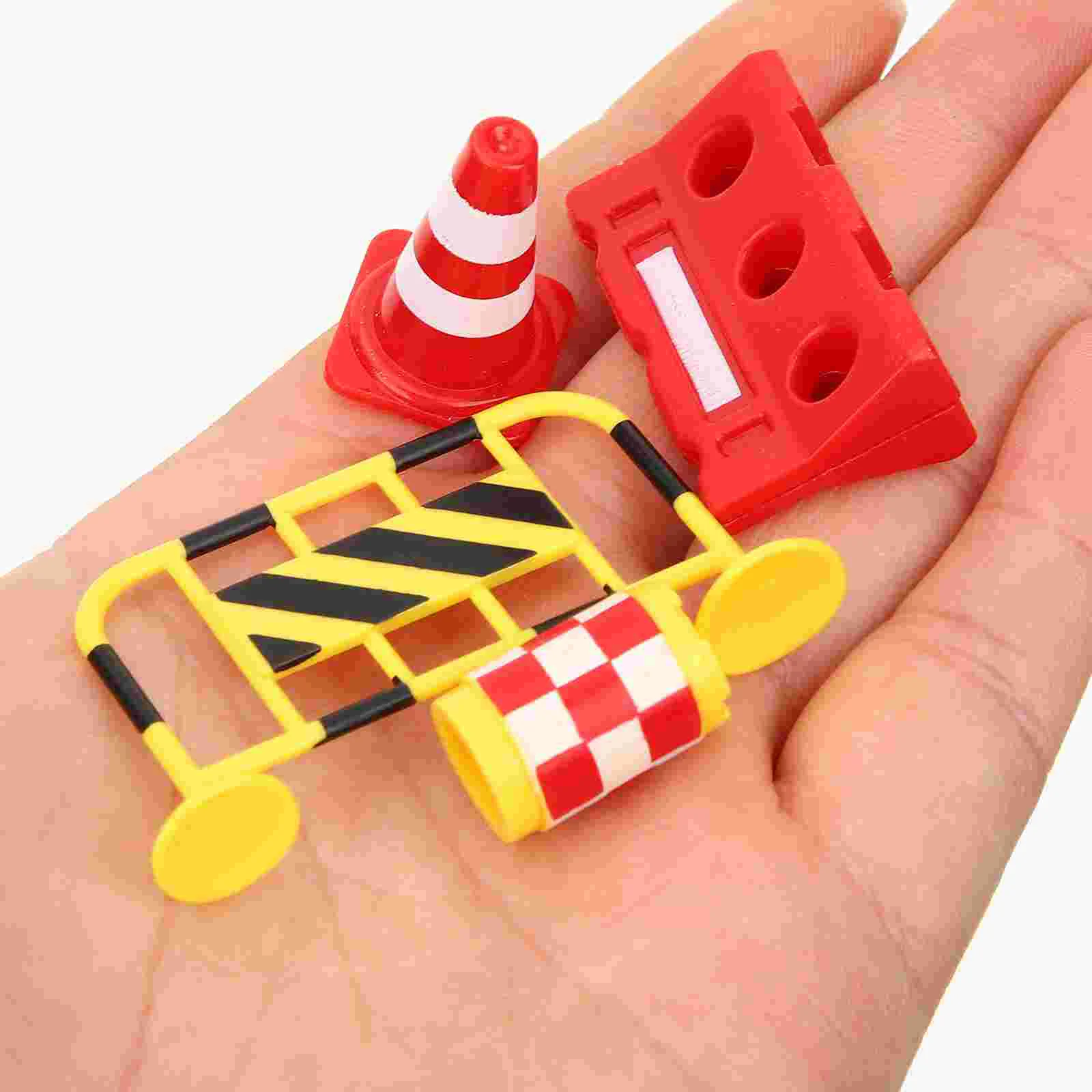 32 Uds. Señales de tráfico en miniatura, juguetes, emblemas de ferrocarril de carretera, juego de modelos para niños