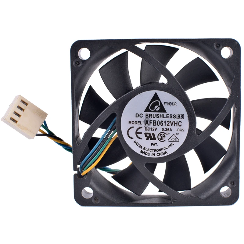 AFB0612VHC 6cm 60mm fan 6015 12V 0.36A Ball bearing 4-wire 4pin PWM air volume cooling fan