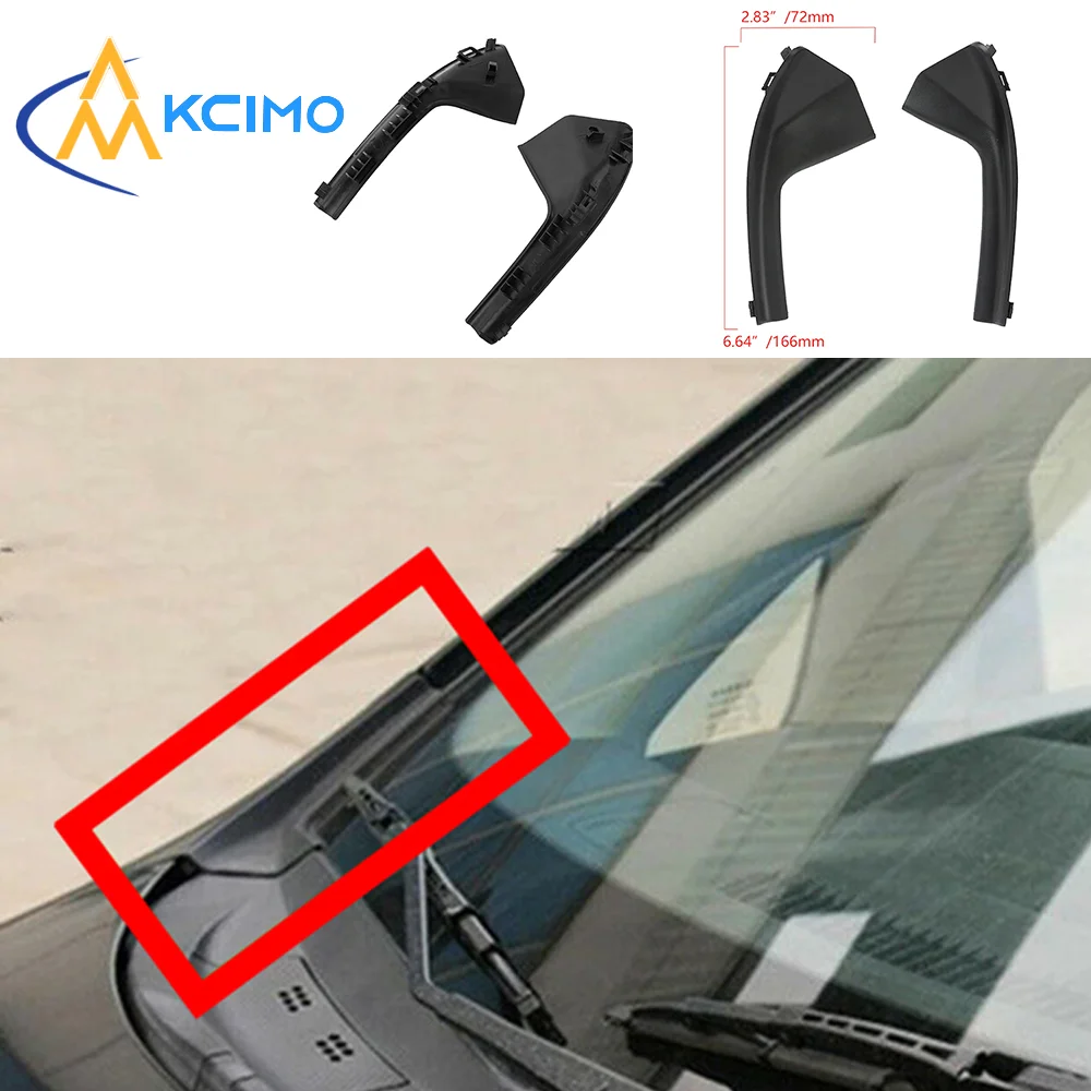 2Pcs Front Windshield Cowl Grille Panel Set For Nissan Versa Sedan Hatchback Tiida 2007-2012 Black Left/ Right Plastic Panel