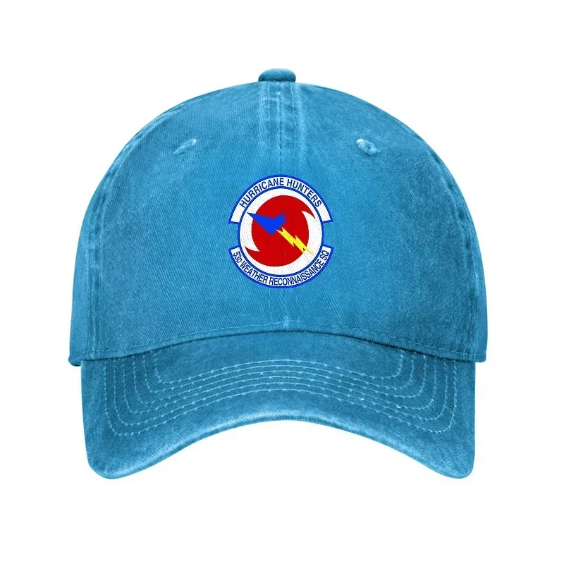 New HURRICANE HUNTERS AIR FORCE 51ST RECONNAISSANCE SQUADRON WASHED COTTON BASEBALL CAP WITH OFFICIAL EMBLEM LOGO DESIGN