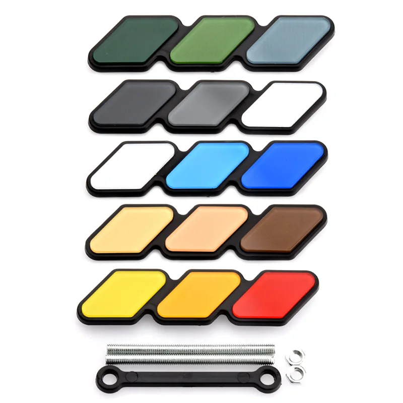 3 kleuren Grille Badge Emblem Voor Toyota Tacoma Tundra 4 Runner TRD Highlande Rav4 CHR Strip Luchtinlaat Auto accessoires