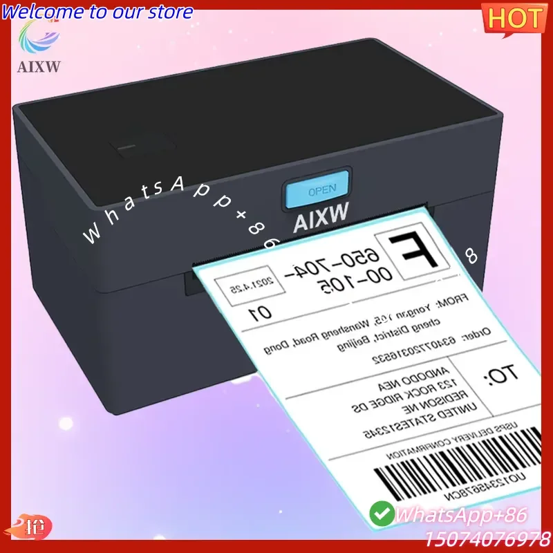 2026 AIXW USB for Multi-Function 203DPI Direct Thermal Sticker Label Shipping Printer 4inch 160mm/sec Warehouse Stock