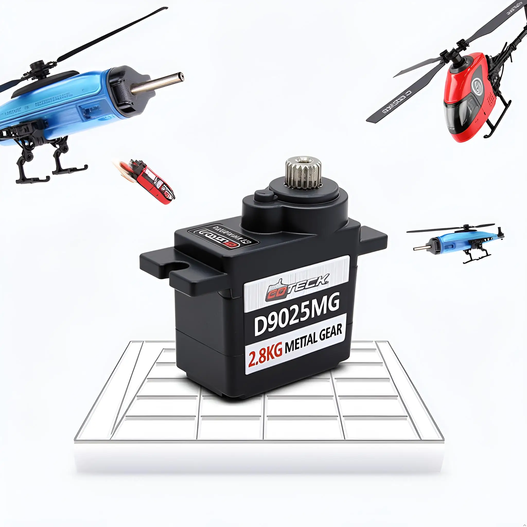 GOTECK D9025MG 9g 미니 디지털 서보 메탈 혼 풀 메탈 기어 RC 자동차 보트 고정익 로봇 장난감용