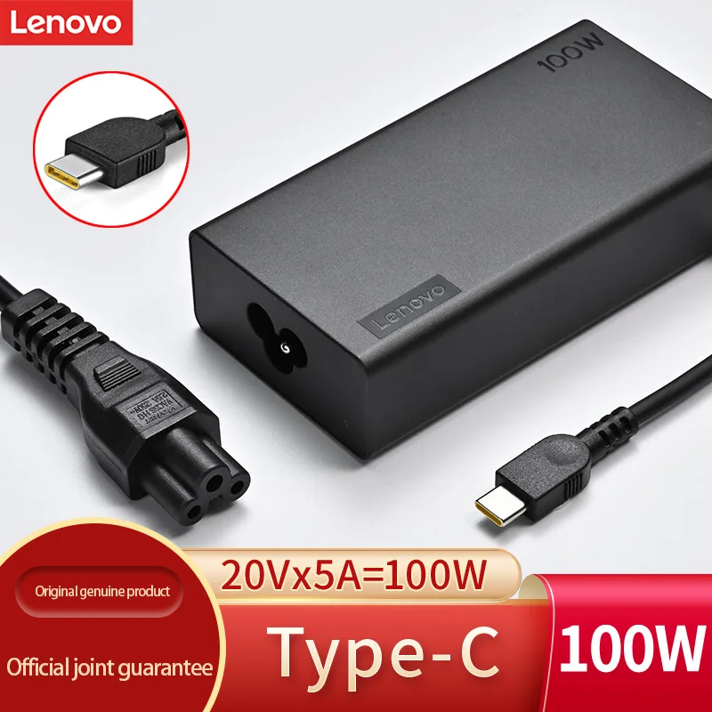 Lenovo 100W 20V 5.0A Laptop Adapter Computer Adapter Type-C Interface Neutral Computer Charger