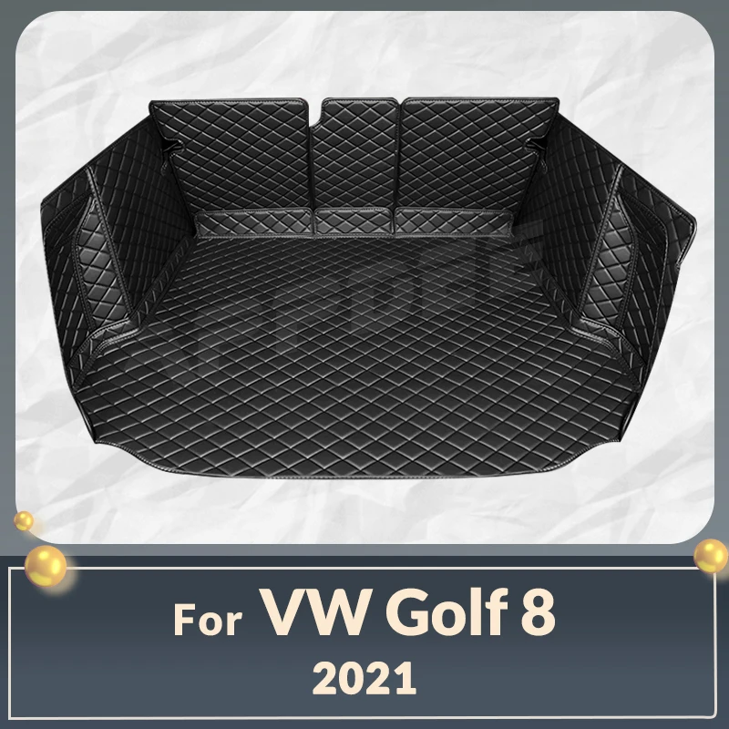 Polymères de coffre à couverture complète automatique pour Volkswagen, VW Golf 8 2021, coussin de couverture de coffre de voiture, doublure de chargement, protecteur intérieur, accessoires