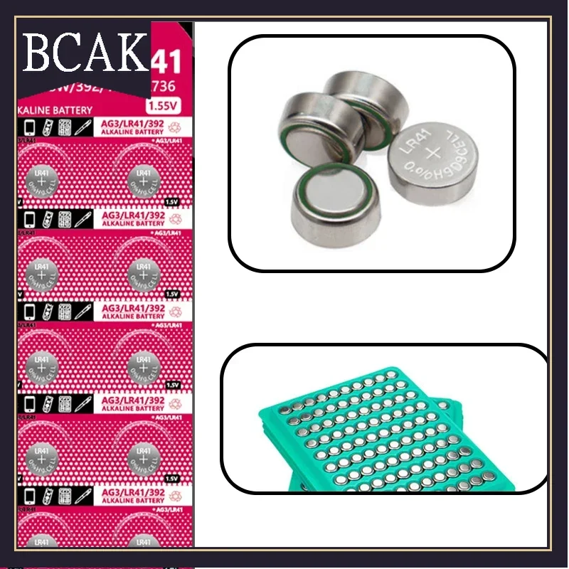 AG3 1-30pcs BCAK Style Button Battery LR41 Zinc Manganese 1.55V 40mAh Battery Cell for Watch Car Key Remote Calculator Electrica