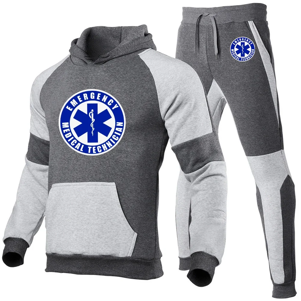 Ensemble de sport polyvalent EMT Emergency Ambulance pour homme, sweat à capuche de course, confortable et sportif, mode printemps et automne, nouveau, 2024