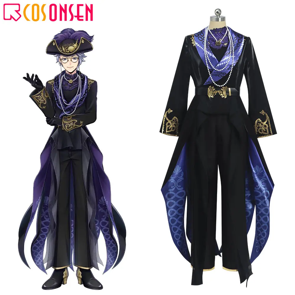 Game Twisted Wonderland Azul Cosplay Costume 2022 Halloween Masquerade Event Party Suit Azul Cosplay Full Set  Uniform