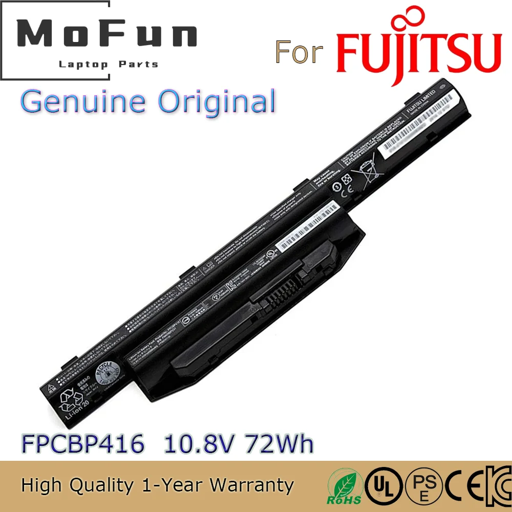 

Brand New Original FPCBP429 10.8V 72Wh Laptop Battery for Fujitsu LifeBook A544 AH564 E734 FPCBP416 FMVNBP231 FMVNBP235