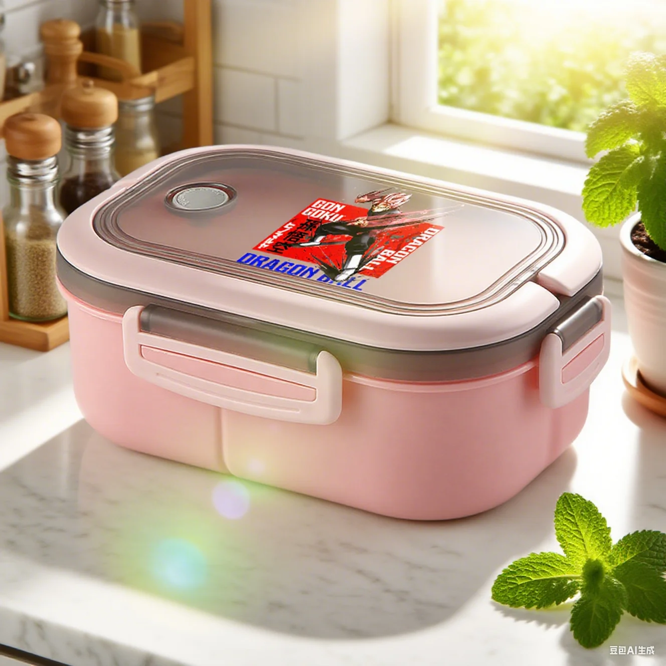 

Dragon Ball Lunch Box Portable Divided Lunch Box Easy Clean Tropical resistant Air hole Lunch Box Children's Birthday Gift