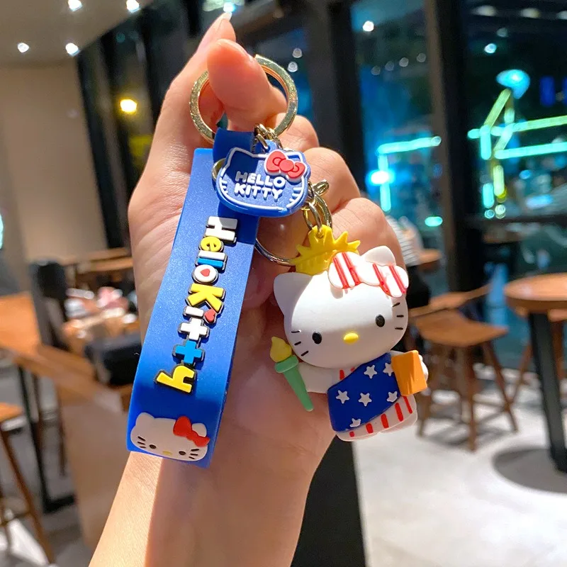 Брелок с мультяшным бантом KT Cat, кулон, милая кукла Hello Kitty, рюкзак, брелок, подвеска, креативные автомобильные аксессуары, брелок